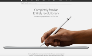 Apple Pencil Landing Page