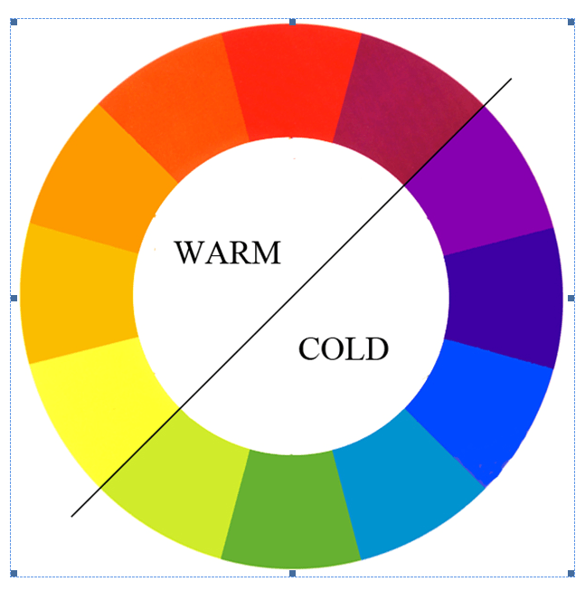 warm and cold colours